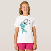 Fish with Fishing rod T-shirt (Voorkant volledig)
