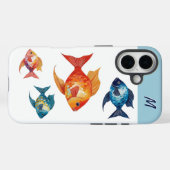 Fish Zee Life Ocean Monogrammed Case-Mate iPhone Case (Achterkant (horizontaal))