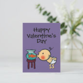 Fishbowl kust Oranje Goudvis Feestdagenkaart (Staand voorkant)