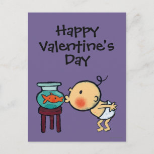 Fishbowl kust Oranje Goudvis Feestdagenkaart