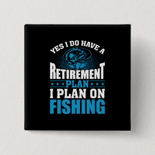 Fisher Art I Plan on Gevist Vierkante Button 5,1 Cm