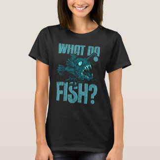 Fisher Fish Vist Wat is Da Fish Angler 1 T-shirt
