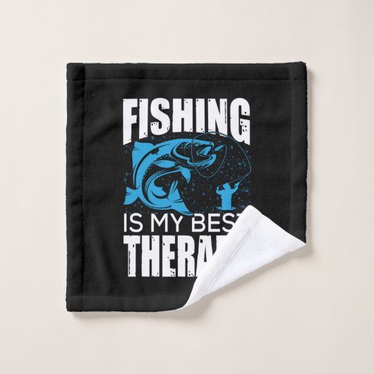Fisher Fishing Is My Best Therapy (Gant de toilette)