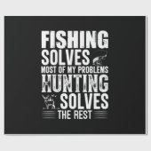 Fisher Fishing Solves Most Of My Problems Cadeaupapier (Vlak)