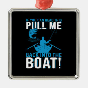 Fisher Gift terug in de boot Metalen Ornament