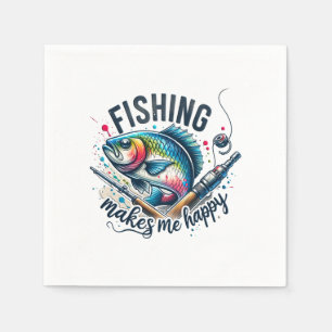 Fisher Gift Vist maakt mijn gelukkig Servet