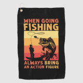 Fisher Gift When Going Fishing Golfhanddoek (Voorkant)