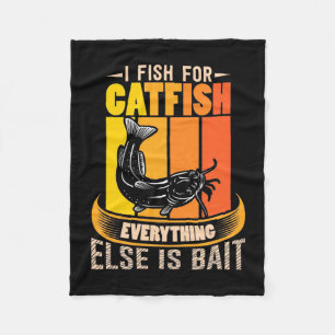 Fisher I Fish for Catfish Fleece Deken