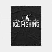 Fisher Ice Vist hartslag Fleece Deken (Voorkant)
