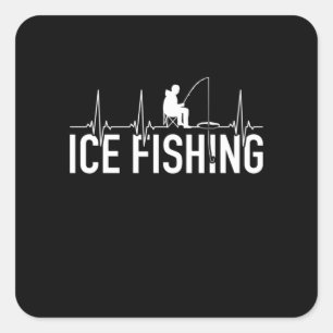 Fisher Ice Vist hartslag Vierkante Sticker