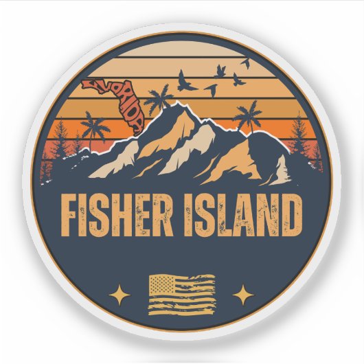 Fisher Island, Florida Sticker (Voorkant)