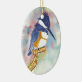 Fisher King, Kingfisher waterverf Keramisch Ornament (Rechts)