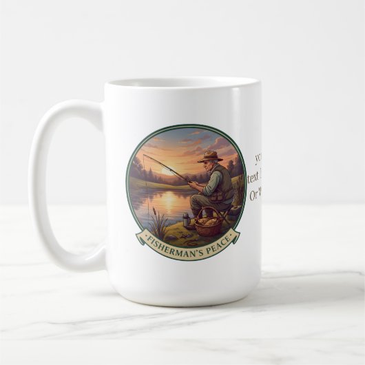 Fisher Man mug gift with custom Text  Koffiemok (Links)