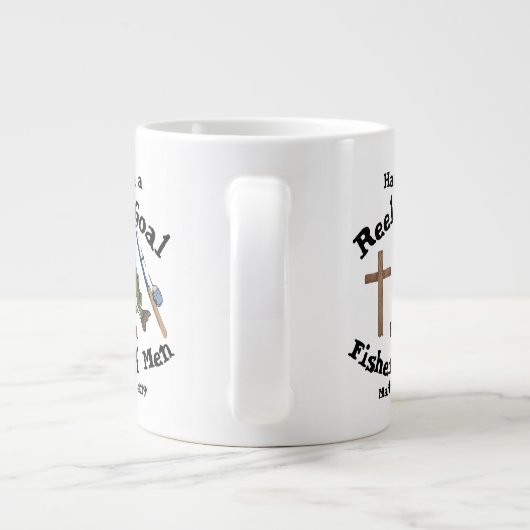 Fisher of Mannen Extra Grote Beker (Achterkant)