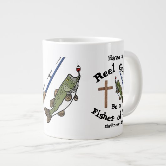 Fisher of Mannen Extra Grote Beker (Voorkant rechts)