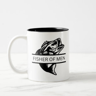 Fisher of Mannen God Mok, Faith Mok, Christelijk Tweekleurige Koffiemok
