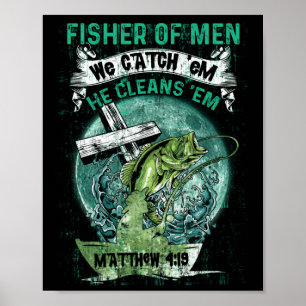 Fisher of Mannen we vangen 'Em He Cleans 'Em Matth Poster
