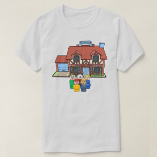 Fisher Price Little People Family with Tudor House T-shirt