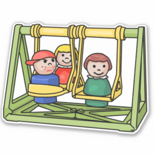 Fisher Price Little People on Swingset Sticker