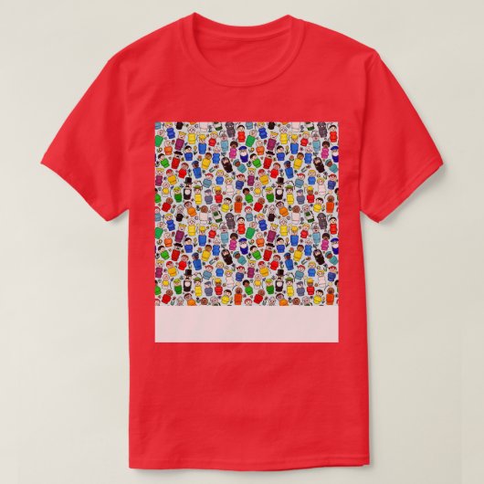 Fisher Prijs Kleine mensen en bloemen over heel Pr T-shirt (Design voorkant)