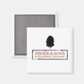 Fisher & Sons Uitvaart Home Magneet (Voorkant / Achterkant)