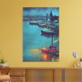 Fisher Village Canvas Print (Insitu (Woonkamer))