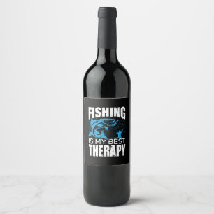 Fisher Vist mijn beste therapie Wijn Etiket