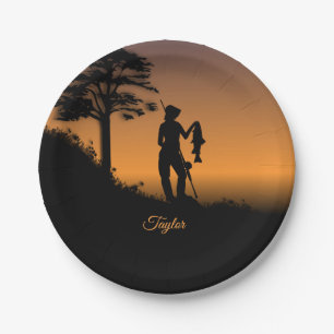 Fisher Woman at Dusk Personal Papieren Bordje