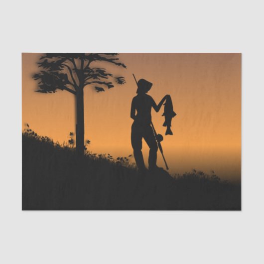 Fisher Woman in Dusk Tissuepapier (Voorkant)