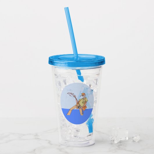 Fisherman acryltumbler acryl drinkbeker (Voorkant ijs)