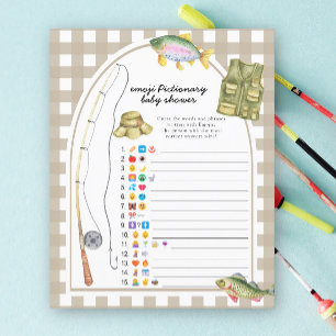 Fisherman baby shower - emoji pictionary spel
