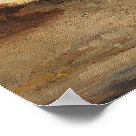 Fisherman by Water (1886) Edward Mitchell Poster (Hoek)