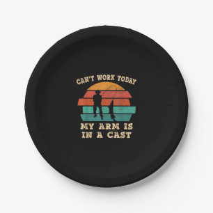 Fisherman Cant werkt vandaag mijn arm is een Gevis Papieren Bordje