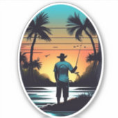 Fisherman Car Sticker (Voorkant)