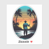 Fisherman Car Sticker (Vel)