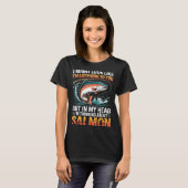Fisherman Fish Angler Thinking About Salmon Fishin T-shirt (Voorkant volledig)
