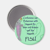 Fisherman Fly Joke Magneet (Voorkant / Achterkant)