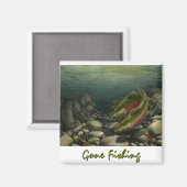 Fisherman Fridge Magnets Custom Gone Vist Giften Magneet (Voorkant / Achterkant)