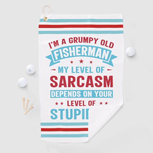 Fisherman Funny Sarcasm Novelty Humor Gift Golfhanddoek (Insitu)