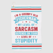 Fisherman Funny Sarcasm Novelty Humor Gift Golfhanddoek (Voorkant)