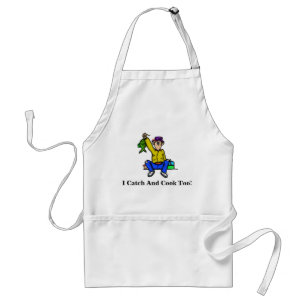 Fisherman "I Catch and Cook too" Chef Apron Standaard Schort