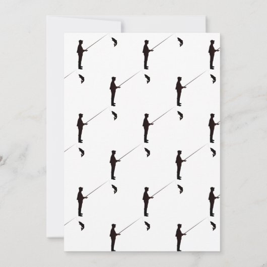 Fisherman Mic Drop Retirement Party Invitation Kaart (Achterkant)