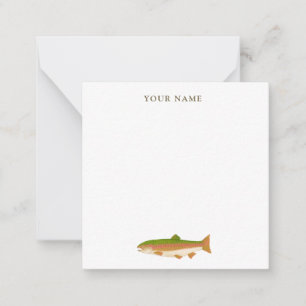 Fisherman Rainbow Trout Stationery Post-it Notes Notitiekaartje