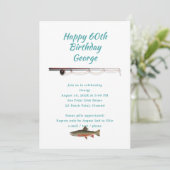 Fisherman Retirement Party Trout Fish Invitation (Debout devant)