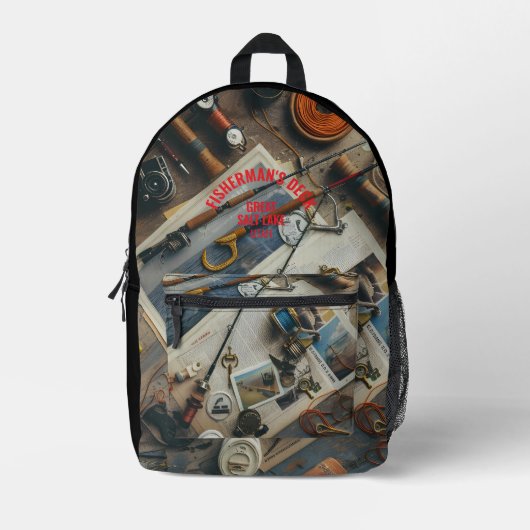 Fisherman’s Deck Custom Printed Backpack Bedrukte Rugzak (Voorkant)