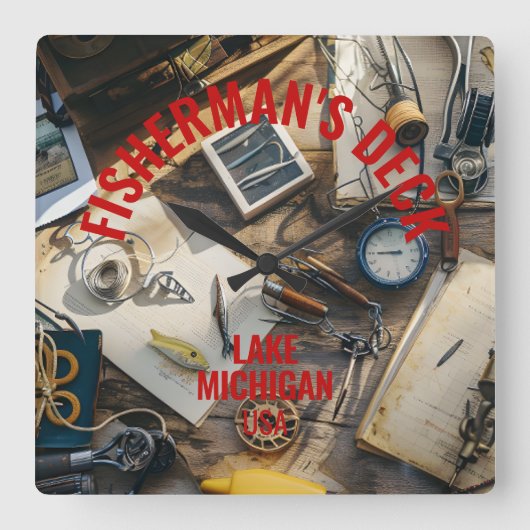 Fisherman’s Deck  Vierkante Klok (Voorkant)