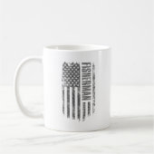 Fisherman USA Flag Distressed design Koffiemok (Links)