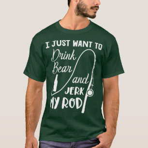 Fisherman Vist dat ik alleen bier en je wil Drinke T-shirt