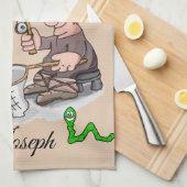 Fisherman, Vist keukenhanddoek (Quarter Fold)