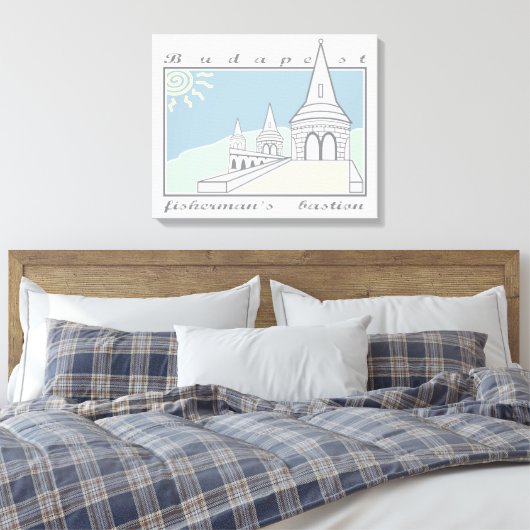 Fisherman's Bastion, Budapest, Hongarije, Magyar Canvas Afdruk (Insitu (Slaapkamer))